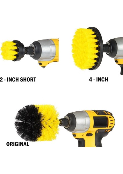 Yeşil Stil Opp Package Ower Scrub Brush Drill Cleaning Brush For Bathroom Shower Tile Grout Cordless Power Scrubber Drill Attachment Brush Kit (Yurt Dışından) fiyatları