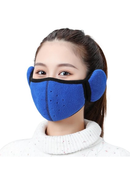 Roal Blue New Style Fashion Winter Half Face Mask Thermal Fleece Ear Mouth Cover Neck Warmer Windproof Cycling Snowboard Ski Hiking Sport Scarf (Yurt Dışından)