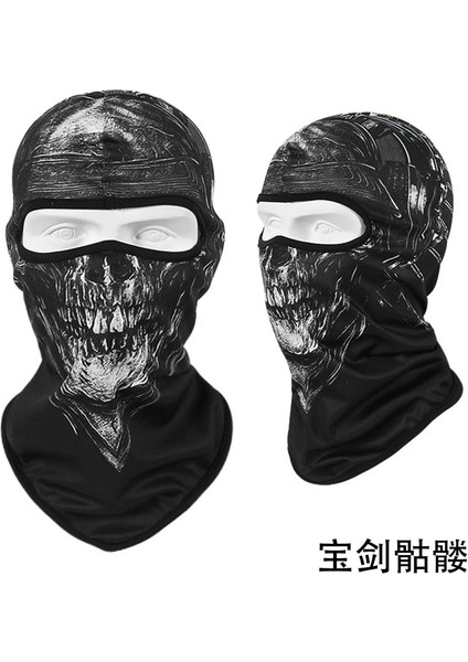 X18 Stili Kafatası Bisiklet Balaclava Erkekler Motosiklet Tam Yüz Maskesi Likra Moto Biker Kap Rüzgar Geçirmez Bisiklet Kayak Yüz Kalkanı Kapak Bandana Eşarp (Yurt Dışından)