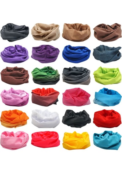 No.26 Tarzı Olid Renk Bisiklet Tüp Bandana Yüz Kalkanı Boyun Isıtıcı Eşarp Kadın Avcılık Kamp Maskesi Yüz Adam Için Bufanda De Cuello (Yurt Dışından) modelleri