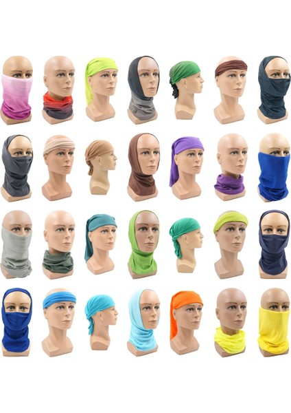 No.26 Tarzı Olid Renk Bisiklet Tüp Bandana Yüz Kalkanı Boyun Isıtıcı Eşarp Kadın Avcılık Kamp Maskesi Yüz Adam Için Bufanda De Cuello (Yurt Dışından) fırsatları