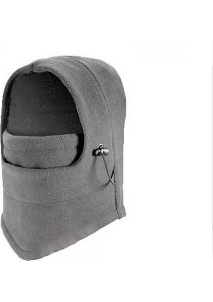 Gri Stil 2021 Moda Sıcak Kap Kış Erkek Kadın Şapkalar Su Geçirmez Termal Polar Balaclava Şapka Kapşonlu Boyun Isıtıcı Yürüyüş Atkılar Evrensel (Yurt Dışından)