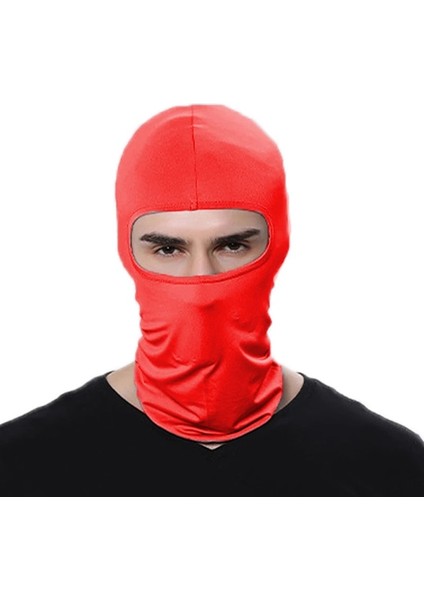 Kırmızı-B Tarzı Motorcycle Full Face Mask Balaclava Tactical Masks Men Women Breathable Sports Camping Ski Biker Face Cover Helmet Liner (Yurt Dışından)