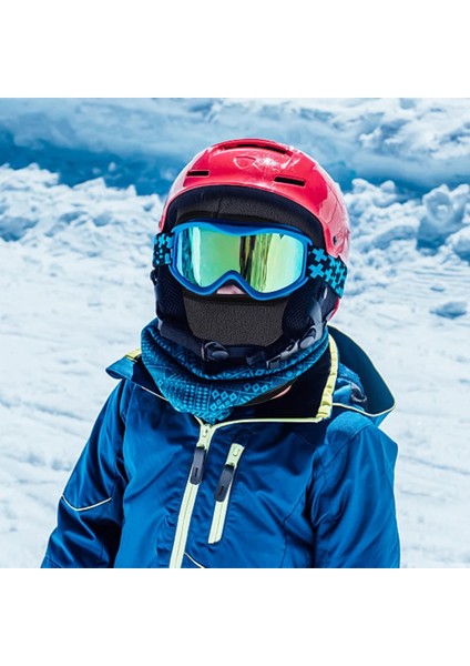 Bej Tarzı Tek Boyut Çocuklar Balaclava Şapka Kış Tam Yüz Kayak Maskesi Termal Rüzgar Geçirmez Polar Polar Boyun Isıtıcı Erkek Kız Için Kayak Bisiklete Binme Yürüyüş (Yurt Dışından) modelleri