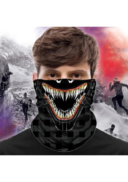 PL180891 Zehir Tarzı 3D Venom Bandana Mask Buff Army Military Neck Gaiter Plaid Braga Cuello Hombre Hunting Camping Scarf Quick Drying Winter Bicycle (Yurt Dışından) modelleri