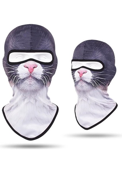 K03 Stili Tek Boyut Hayvan Baskı Balaclava Çocuklar Tam Yüz Maskesi Açık Çocuk Boyun Isıtıcı Körüğü Buffs Eşarp Bisiklete Binme Kayak Kaykay Yüz Kalkanı (Yurt Dışından)