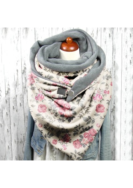 K Tarzı Evrensel Sonbahar Kış Sıcak Rüzgar Geçirmez Kedi Baskılar Çift Katmanlı Toka Eşarp Yeni Tasarımcı Kadın Modası Bufanda (Yurt Dışından)