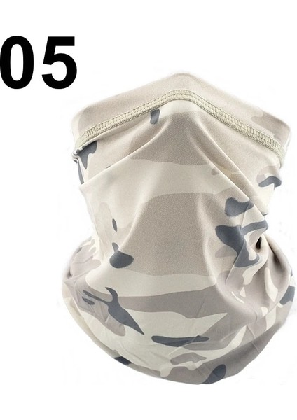05 Cp Kar Stili Yarım Yüz Bandana Eşarp Bisiklet Balıkçılık Spor Yumuşak Pürüzsüz Elastik Nefes Tüp Boyun Körüğü Kapak Erkekler Taktik Yüz Eşarp (Yurt Dışından)