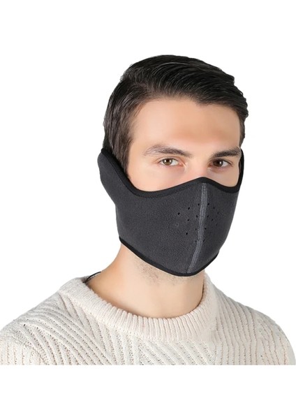 Koyu Gri Stil Yeni Kış Sıcak Yüz Maskesi Rüzgar Geçirmez Polar Kulak Koruma Yüz Kapağı Boyun Isıtıcı Açık Bisiklet Kayak Yürüyüş Tırmanma Spor Eşarp (Yurt Dışından)
