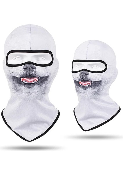 K01 Stili Tek Boyut Hayvan Baskı Balaclava Çocuklar Tam Yüz Maskesi Açık Çocuk Boyun Isıtıcı Körüğü Buffs Eşarp Bisiklete Binme Kayak Kaykay Yüz Kalkanı (Yurt Dışından)