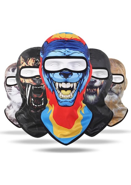 K01 Stili Tek Boyut Hayvan Baskı Balaclava Çocuklar Tam Yüz Maskesi Açık Çocuk Boyun Isıtıcı Körüğü Buffs Eşarp Bisiklete Binme Kayak Kaykay Yüz Kalkanı (Yurt Dışından) fiyatları
