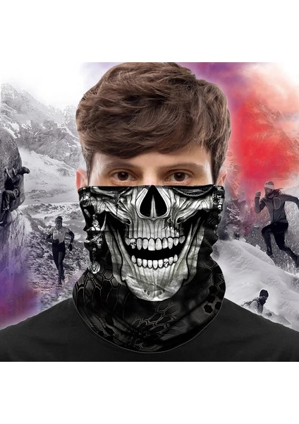 HR041110 Stili Kafatası Dikişsiz Bandana Eşarp Braga Cuello Punisher Yüz Maskesi Açık Havada Askeri Ordu Balaclava Bufanda Hombre Bisiklet Kadın Erkek (Yurt Dışından) modelleri