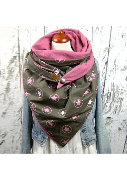 Bir Stil Moda Kadın Tok Nokta Baskı Düğmesi Yumuşak Wrap Günlük Sıcak Eşarplar Şallar Fular En Soie Платок Женский (Yurt Dışından)