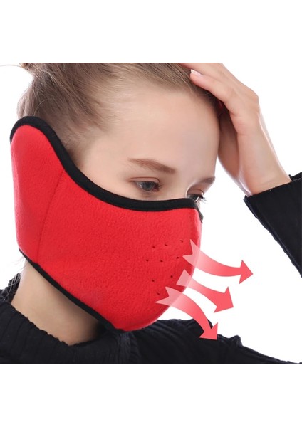 Dark Gray New Style Fashion Winter Half Face Mask Thermal Fleece Ear Mouth Cover Neck Warmer Windproof Cycling Snowboard Ski Hiking Sport Scarf (Yurt Dışından) modelleri