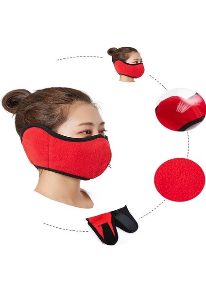 Dark Gray New Style Fashion Winter Half Face Mask Thermal Fleece Ear Mouth Cover Neck Warmer Windproof Cycling Snowboard Ski Hiking Sport Scarf (Yurt Dışından) fırsatları