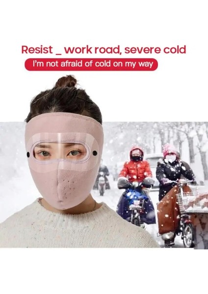 No.4 Tarzı 1pc Full Face Mask Antifog Removable Eye Protection Screen Windproof Winter Keep Warm Motorcycle Mask Cycling Face Mask Hot (Yurt Dışından) fırsatları