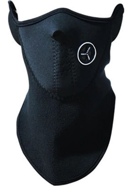 Siyah Stil Motosiklet Yüz Maskesi Açık Bisiklet Kask Bandana Hood Kayak Spor Boyun Yarım Yüz Maskesi Rüzgar Geçirmez Toz Geçirmez Kış Yürüyüş Atkılar (Yurt Dışından)