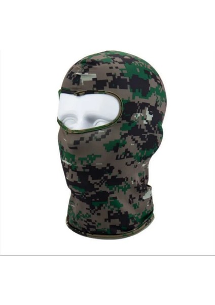 Bir Stil Kamuflaj Motosiklet Yüz Maskesi Doğa Sporları Boyun Maskesi Kış Sıcak Kayak Snowboard Rüzgar Şapkası Polis Bisiklete Binme Balaclavas Yüz Maskesi (Yurt Dışından)