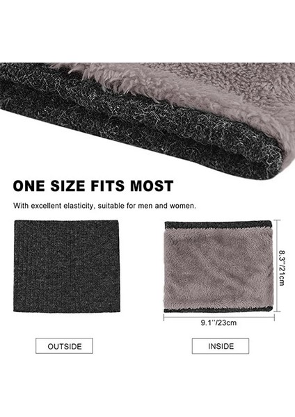 A15 Stili Erkek ve Kadın Kış Yün Yüzük Eşarp Yün Sıcak ve Rüzgar Geçirmez Düz Renk Ön Eşarp Boyun Tayt Eşarp Kayak Kalınlaşmış Eşarp (Yurt Dışından) modelleri