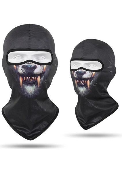 K17 Stili Tek Boyut Hayvan Baskı Balaclava Çocuklar Tam Yüz Maskesi Açık Çocuk Boyun Isıtıcı Körüğü Buffs Eşarp Bisiklete Binme Kayak Kaykay Yüz Kalkanı (Yurt Dışından)