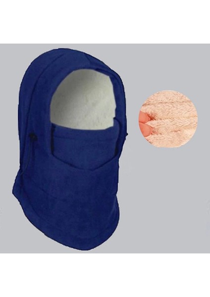 Lacivert Yükseltme Stili 2022 Yeni Moda Sıcak Kap Kış Erkek Kadın Şapka Su Geçirmez Termal Polar Cs Balaclava Şapka Kapşonlu Boyun Isıtıcı Yürüyüş Atkılar Maske (Yurt Dışından)