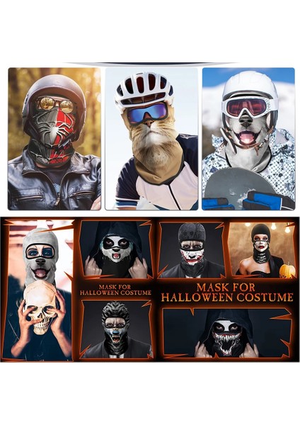 HT210022 Stili Venom Punisher Balaclava Camo Boyun Körüğü Spor Bisiklet Eşarp Bandana Motosiklet Tam Yüz Kapağı Kask Astar Kayak Maskesi Kadın Erkek (Yurt Dışından) indirimleri