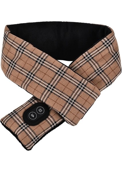 Haki Titreşim Stili Kadın USB Isıtma Kış Eşarp Açık Soğuk Koruma Şok Izgara Boyun Eşarp Sıcak Eşarp (Yurt Dışından)