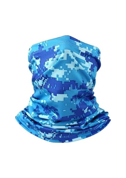 Kamuflaj Mavi Tarzı Buz Ipek Üçgen Eşarp Bisiklet Bandana Yürüyüş Kamp Avcılık Koşu Ordu Bisiklet Askeri Taktik Boyun Örtüsü Körüğü Me (Yurt Dışından)