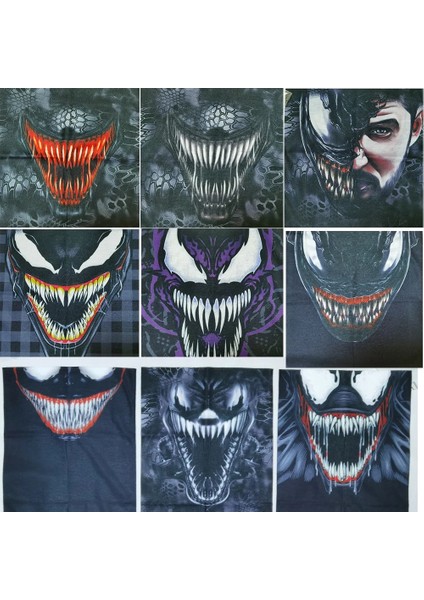 PL180691 Venom Style 3D Venom Bandana Mask Buff Army Military Neck Gaiter Plaid Braga Cuello Hombre Hunting Camping Scarf Quick Drying Winter Bicycle (Yurt Dışından) indirimleri