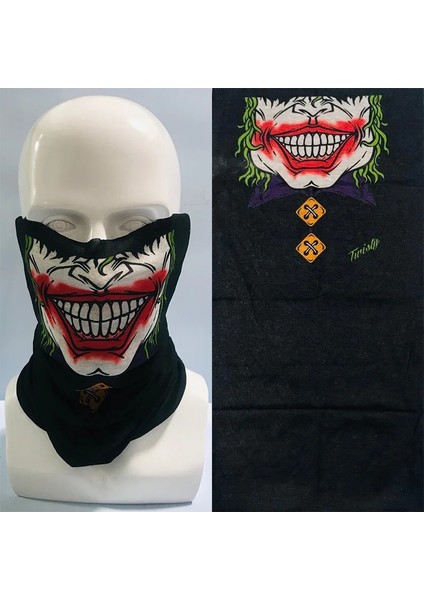 C29 Stili Cadılar Bayramı Açık Kafatası Dikişsiz Balaclava Bisiklet Sihirli Eşarp Erkekler Güneş Koruma Bandana Boyun Çorapları Sürme Kamp Eşarp (Yurt Dışından)