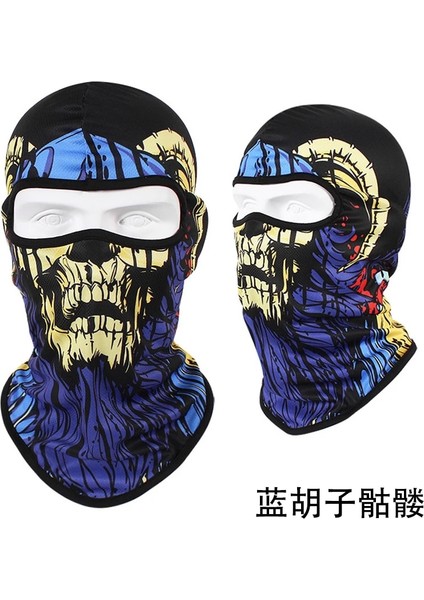 X7 Stili Kafatası Bisiklet Balaclava Erkekler Motosiklet Tam Yüz Maskesi Likra Moto Biker Kap Rüzgar Geçirmez Bisiklet Kayak Yüz Kalkanı Kapak Bandana Eşarp (Yurt Dışından)
