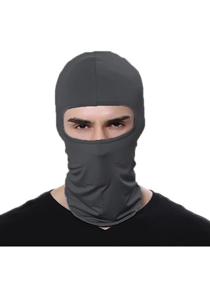 Koyu Gri-B Stili Motorcycle Full Face Mask Balaclava Tactical Masks Men Women Breathable Sports Camping Ski Biker Face Cover Helmet Liner (Yurt Dışından)