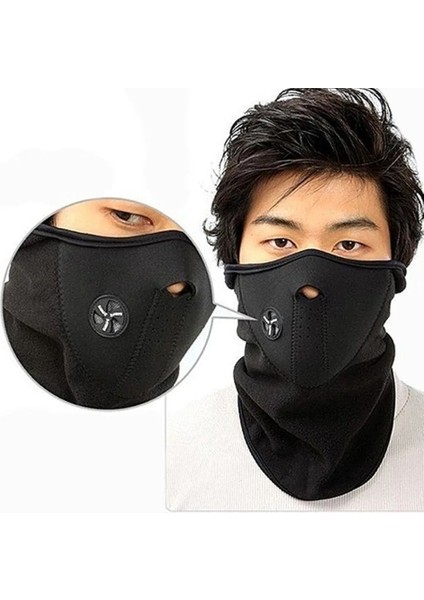 Mavi Stil Windproof Bike Bicycle Cycling Mask Ski Snowboard Outdoor Masks Dust Neoprene Neck Warm Half Face Mask Winter Sport Mask (Yurt Dışından)