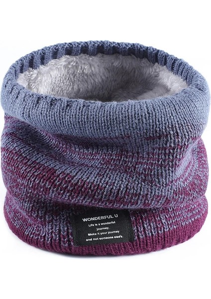 Denim Blue Rose Style Kış Eşarp Erkekler Için Polar Yüzük Bandana Örme Sıcak Katı Eşarp Kadın Boyun Isıtıcı Kalın Kaşmir Sıcak Mendil Kayak Maskesi (Yurt Dışından)