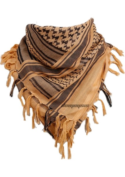 Bronzluk Stili Thick Muslim Shemagh Tactical Desert Arab Scarves Men Women Winter Windy Military Windproof Hiking Scarf (Yurt Dışından)