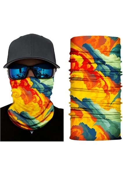 G443423A Style Bandana Adam Yün Boynu Isıtıcı Açık Bisiklet Motosiklet Bandana Rüzgar Geçirmez Kamuflaj Yüz Maskesi Eşarp Güneş Uv Kalkanı (Yurt Dışından)