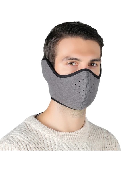 Açık Gri Stil Yeni Kış Yarım Yüz Maskesi Moda Termal Polar Kulak Ağız Kapağı Boyun Isıtıcı Rüzgar Geçirmez Bisiklet Snowboard Kayak Yürüyüş Spor Eşarp (Yurt Dışından)