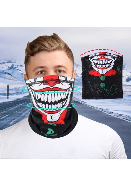 No.13 Tarzı Erkekler Kış Baskı Kafatası Bandana Polar Termal Boyun Koşu Kayak Yürüyüş Bisiklete Binme Avcılık Snowboard Spor Eşarp Yüz Maskesi Kadınlar (Yurt Dışından)