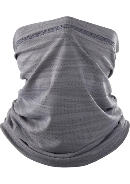 Ash Gray 02 Style Hiking Cool Face Bandana Men Tube Scarf Half Mask Cover Gaiter Neck Warmer Cycling Running Hunting Bicycle Sun Mask Women Summer (Yurt Dışından)