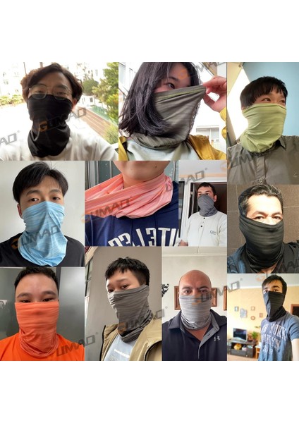 Ash Gray 02 Style Hiking Cool Face Bandana Men Tube Scarf Half Mask Cover Gaiter Neck Warmer Cycling Running Hunting Bicycle Sun Mask Women Summer (Yurt Dışından) fırsatları