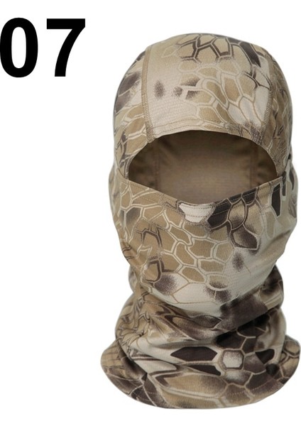 07 Python Çölü Stili Taktik Balaclava Motosiklet Tam Yüz Eşarp Adam Askeri Avcılık Balıkçılık Kamp Bisiklete Binme Kask Astar Kap Multicam Kamuflaj (Yurt Dışından)