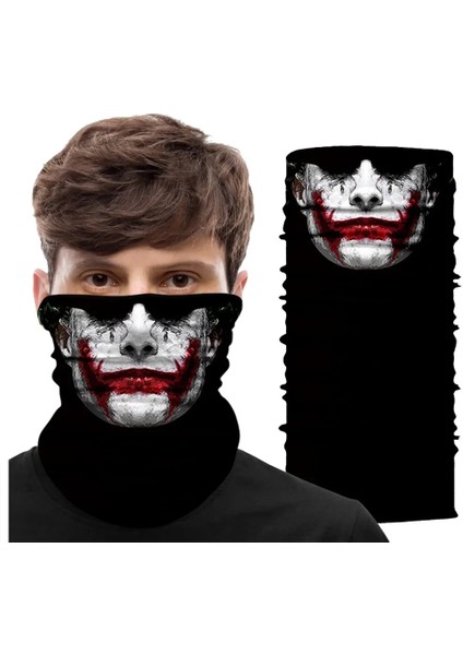 040713 Şakacı Stili 3D Punisher Boyun Körüğü Bisiklet Bandana Tübüler Eşarp Venom Scaldacollo Motosiklet Yüz Maskesi Cuello Buff Biker Yarım Maske Ordu Erkekler (Yurt Dışından)