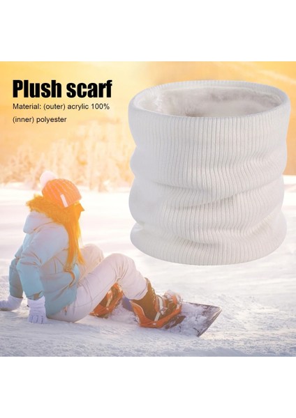 Beyaz Stil Kış Sıcak Elastik Çift Katmanlı Eşarp Boyun Kapak Kadınlar Için Düz Renk Erkekler Sıcak Tutmak Kış Boyunları ve Eşarplar (Yurt Dışından) indirimleri