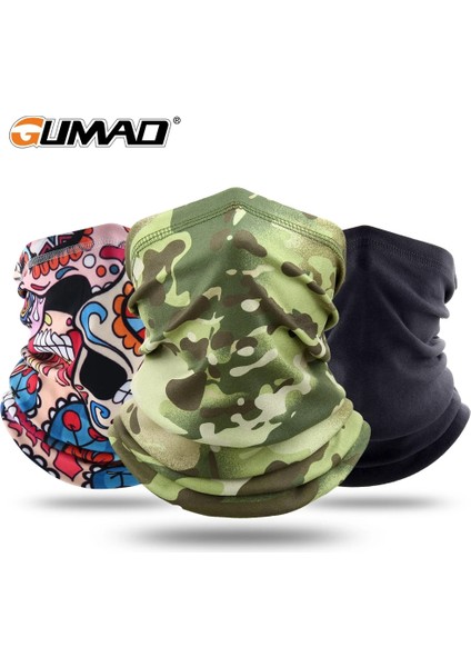No.10 Tarzı Taktik Kış Boyun Isıtıcı Bandana Kamuflaj Tüp Eşarp Polar Yarım Yüz Maskesi Spor Termal Kayak Yürüyüş Bisiklete Binme Snowboard Erkekler (Yurt Dışından)
