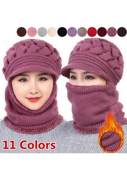 No.9 Tarzı Mercan Polar Kış Şapka Kasketleri Kadın Eşarp Kadınlar Için Sıcak Nefes Yün Örme Şapka Çift Katmanlar Koruma Kapakları (Yurt Dışından) fiyatları