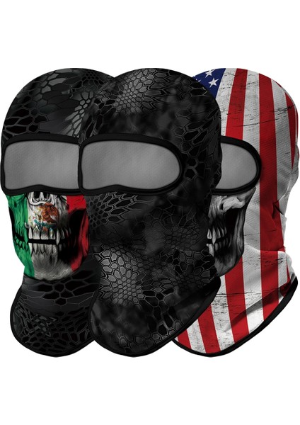 210053 Yüz Maskesi Stili Balaclava Ordu Taktik Motorcu Maskesi Bandana Sottocasco Wargame Cs Kominiarka Motosiklet Kaskı Meksika Abd Bayrağı Vendetta Kadın Erkek (Yurt Dışından) modelleri