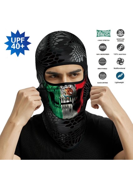210053 Yüz Maskesi Stili Balaclava Ordu Taktik Motorcu Maskesi Bandana Sottocasco Wargame Cs Kominiarka Motosiklet Kaskı Meksika Abd Bayrağı Vendetta Kadın Erkek (Yurt Dışından) fırsatları