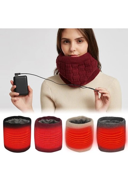 Siyah Stil Isıtmalı Boyun Wrap Kış Oudoor Elektrikli Isıtma Boyun Wrap Örme Sıcak Tutmak Boyun Isıtıcı Erkekler Kadınlar Isıtma Eşarp (Yurt Dışından) fiyatları