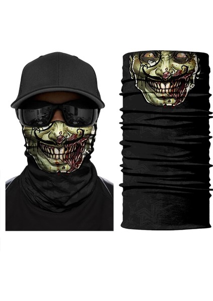 No.9 Tarzı 3D Dikişsiz Sihirli Palyaço Bandana Avcılık Boyun Körüğü Eşarp Kayak Balıkçılık Bisiklet Yürüyüş Koşu Yaz Yarım Yüz Maskesi Kadın Erkek (Yurt Dışından)