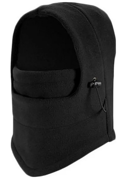 Siyah Stil Moda Sıcak Kap Kış Erkek Kadın Şapkalar Su Geçirmez Termal Polar Balaclava Şapka Kapşonlu Boyun Isıtıcı Yürüyüş Atkılar (Yurt Dışından)